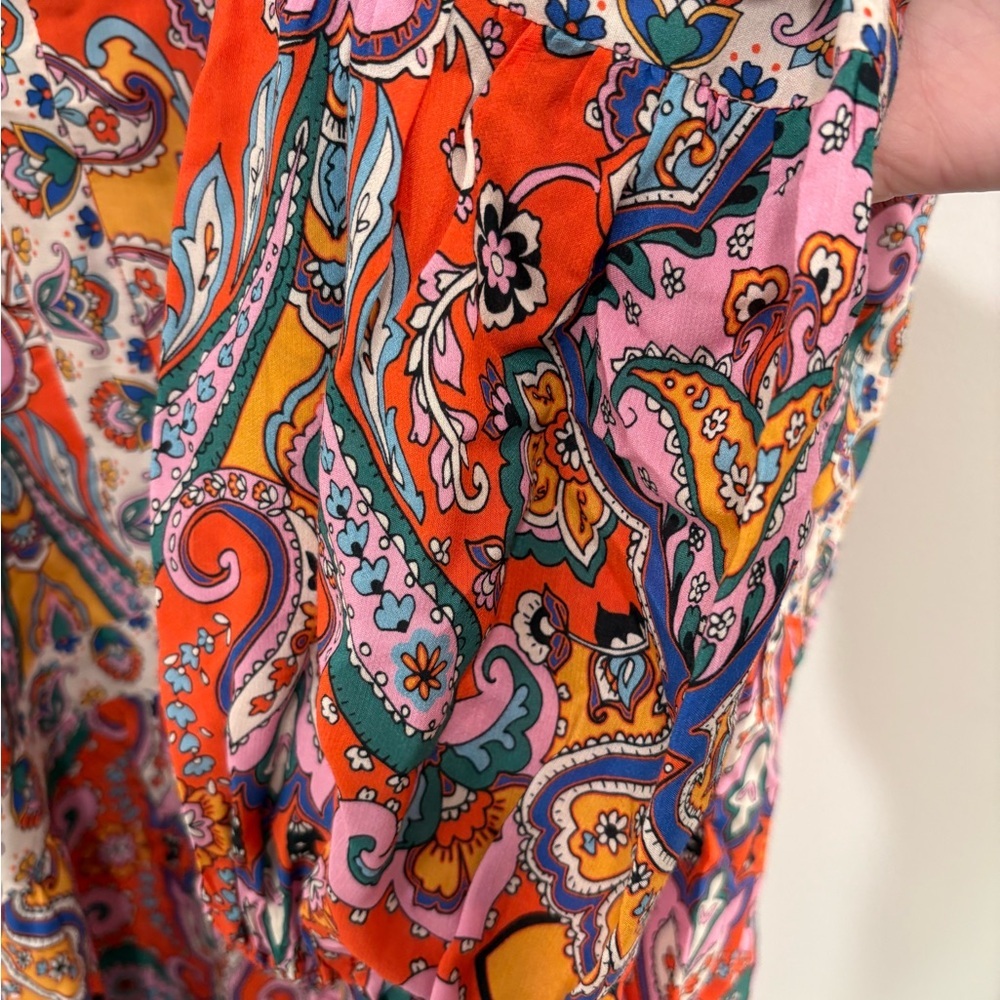 Shoshanna Paisley Floral Peasant Top Size Medium - Picture 13 of 15